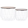 vidaXL Tables basses 2 pcs Blanc
