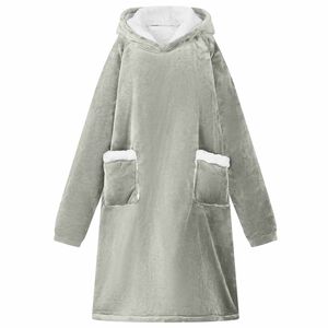 vidaXL Sweat &agrave; capuche couverture Gris s Polaire et flanelle