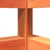vidaXL Lit Biblioth&egrave;que avec stockage 2 pcs Cire marron 200 x 120 cm