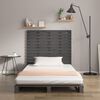 vidaXL T&ecirc;te de lit murale Gris 141x3x91,5 cm Bois massif de pin