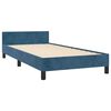 vidaXL Cadre de lit sans matelas bleu fonc&eacute; 100x200 cm velours