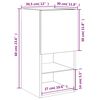 vidaXL Meuble TV avec lumi&egrave;res LED ch&ecirc;ne marron 30,5x30x60 cm