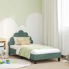vidaXL Cadre de lit pour enfants avec t&ecirc;te de lit Vert Mer 80 x 160 cm