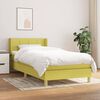 vidaXL Sommier &agrave; lattes de lit avec matelas Vert 90x190 cm Tissu