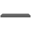 vidaXL &Eacute;tag&egrave;re murale flottante 2 pcs Gris brillant 60x23,5x3,8 cm MDF