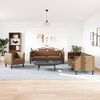 vidaXL Ensemble de canap&eacute; Chesterfield et traversins 3 pcs marron