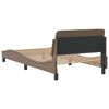 vidaXL Cadre de lit Dover cappuccino 100x200 cm similicuir