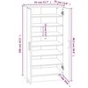 vidaXL Armoire &agrave; chaussures Noir 55x35x108 cm Bois d'ing&eacute;nierie