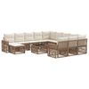 vidaXL Ensemble de canap&eacute; de jardin 13 pcs Beige et blanc cr&egrave;me