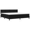 vidaXL Lit &agrave; ressorts avec matelas avec LED Noir 200 x 200 cm tissu