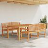 vidaXL Ensemble &agrave; manger de jardin 3 pcs Bois de teck massif