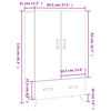 vidaXL Buffet haut gris b&eacute;ton 69,5x31x115 cm bois d'ing&eacute;nierie