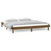 vidaXL Cadre de lit &agrave; LED sans matelas 120x190 cm bois massif