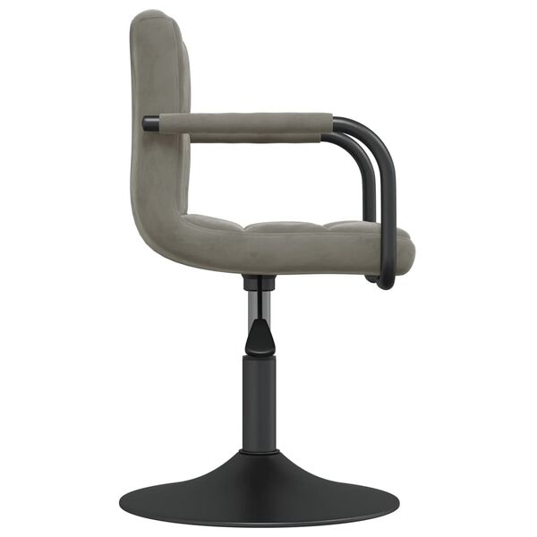 vidaXL Tabouret de bar Gris clair Velours