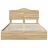 vidaXL Lit de Rangement Ch&ecirc;ne Sonoma 140 x 190 cm Bois d'ing&eacute;nierie