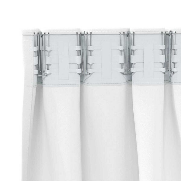vidaXL Rideaux occultants avec anneaux 2 pcs Blanc lumineux