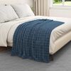 vidaXL Jet&eacute; Bleu marine 150 x 130 cm Toison