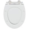 vidaXL Si&egrave;ge de toilette Blanc 47 x 37,5 x 3,8 cm Duroplast