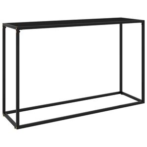vidaXL Table console Noir 120x35x75 cm Verre tremp&eacute;