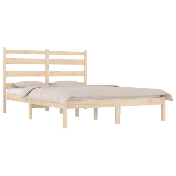 vidaXL Cadre de lit sans matelas bois massif 160x200 cm
