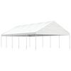 vidaXL Belv&eacute;d&egrave;re avec toit blanc 11,15x5,88x3,75 m poly&eacute;thyl&egrave;ne
