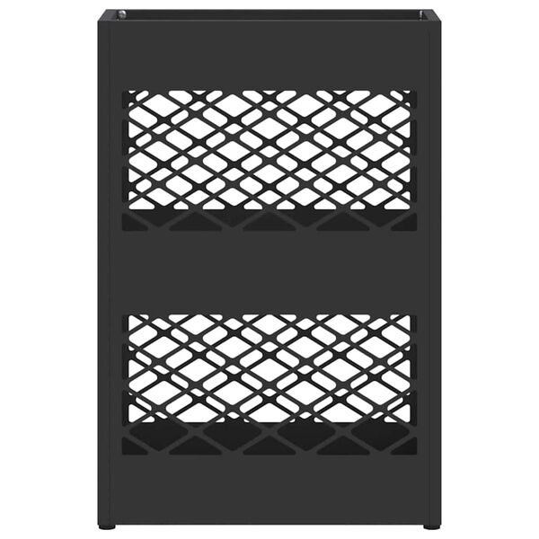 vidaXL Porte-parapluie Noir 28 x 12 x 41 cm Acier