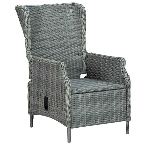 vidaXL Ensemble &agrave; manger 9 pcs avec coussins r&eacute;sine tress&eacute;e gris clair