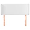 vidaXL T&ecirc;te de lit avec oreilles Blanc 93x16x78/88 cm Similicuir