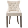 vidaXL Chaises &agrave; manger lot de 2 beige tissu