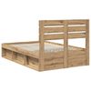 vidaXL Cadre de lit Ch&ecirc;ne artisan 120 x 190 cm Pin massif