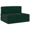 vidaXL Canap&eacute;-lit pliant Vert fonc&eacute; 190 x 100 x 15 cm Velours