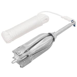 vidaXL Ancre pliable avec corde argent&eacute; 12 kg fonte galvanis&eacute;e &agrave; chaud
