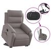 vidaXL Fauteuil inclinable de massage &eacute;lectrique Taupe Tissu