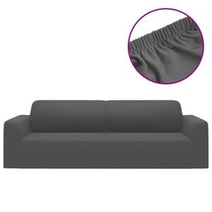 vidaXL Housse extensible de canap&eacute; 2places Anthracite Jersey polyester