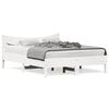 vidaXL Cadre de lit sans matelas blanc 140x190 cm bois de pin massif