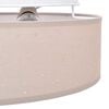 vidaXL Lampe de plafond Taupe 30 x 13,5 cm tissu
