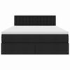 vidaXL Lit avec rangement et matelas avec matelas Noir 140 x 200 cm
