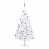 vidaXL Arbre de Noël artificiel pré-éclairé et boules blanc 150 cm PVC