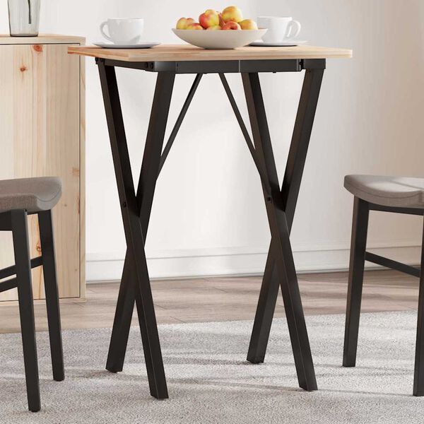 vidaXL Pieds de table à manger cadre en X 40x40x73 cm acier