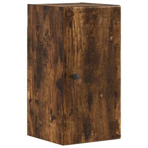 vidaXL Armoire murale de salle de bain BREDA Ch&ecirc;ne fum&eacute;