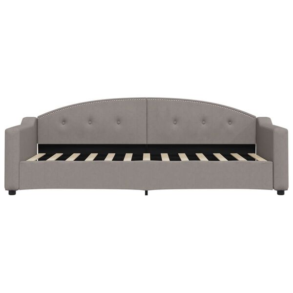 vidaXL Lit de jour avec matelas taupe 80x200 cm tissu