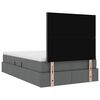 vidaXL Lit avec rangement et matelas Gris fonc&eacute; 120 x 190 cm tissu