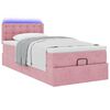 vidaXL Lit ottoman avec matelas et LED rose 80x200cm velours