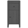 vidaXL Buffets 2 pcs gris 40x35x80 cm bois massif de pin