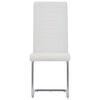 vidaXL Chaises &agrave; manger cantilever lot de 4 blanc similicuir