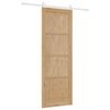 vidaXL Porte coulissante Marron 83 x 232 cm Pin massif