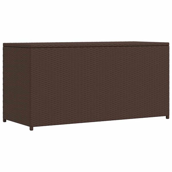 vidaXL Boîte de rangement de jardin marron 120x50x60 cm résine tressée