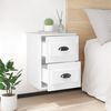 vidaXL Tables de chevet murales 2 pcs blanc brillant 41,5x36x53 cm