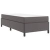 vidaXL Cadre de lit avec matelas Gris 80 x 200 cm tissu