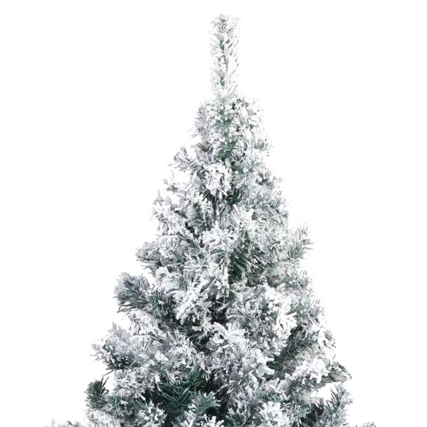 vidaXL Sapin de No&euml;l artificiel avec neige floqu&eacute;e vert 180 cm PVC